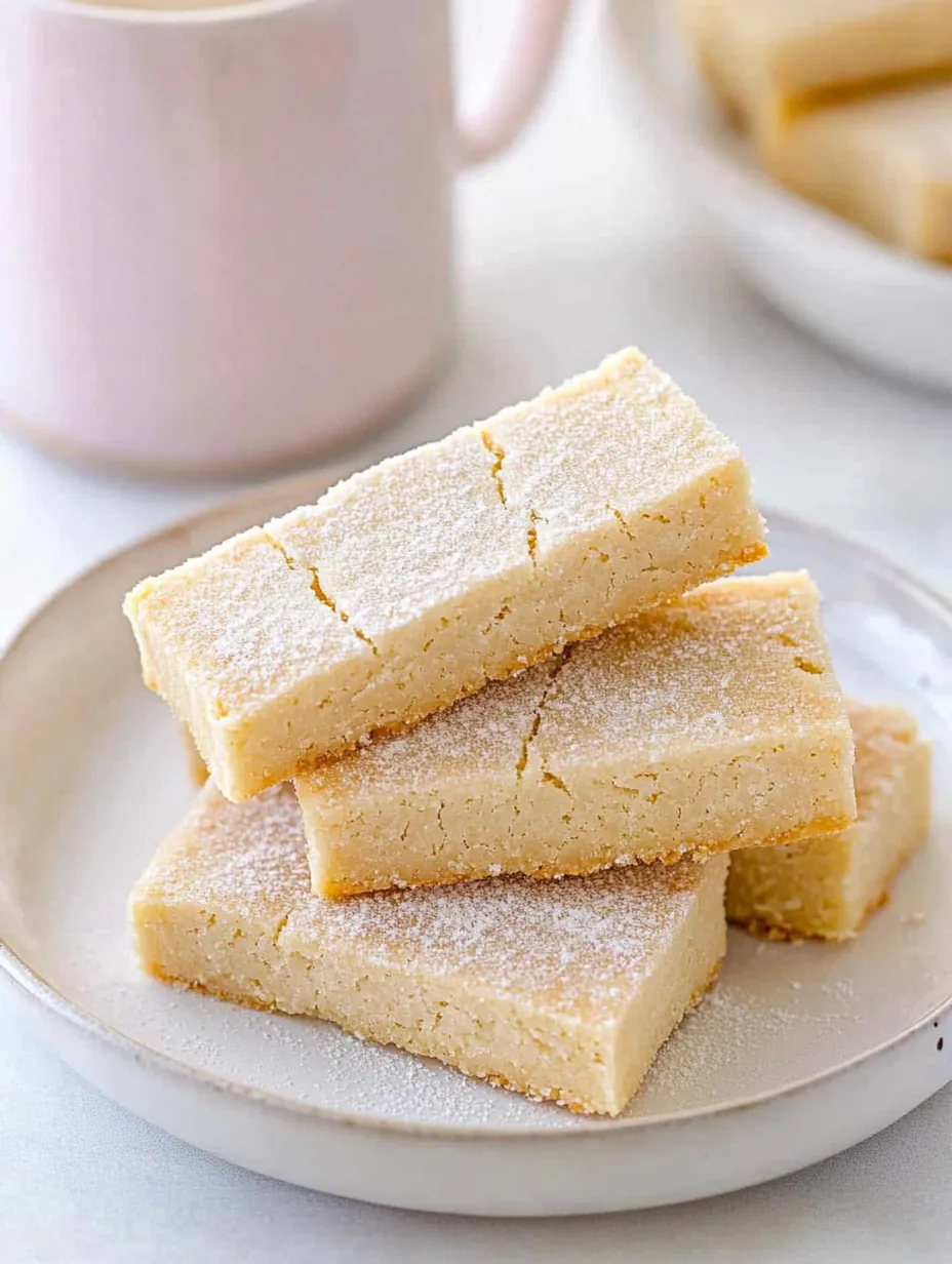 A plate of cake with powdered sugar on top.