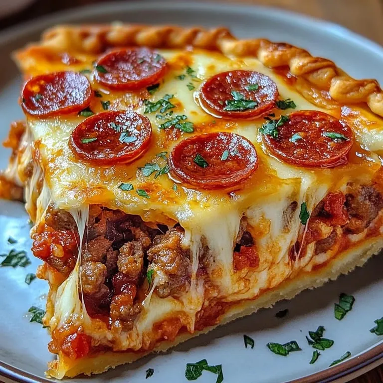A slice of pizza with pepperoni and cheese.