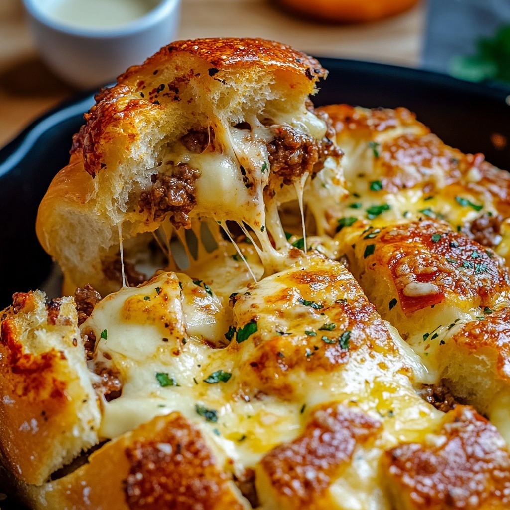 A slice of pizza with cheese and meat.