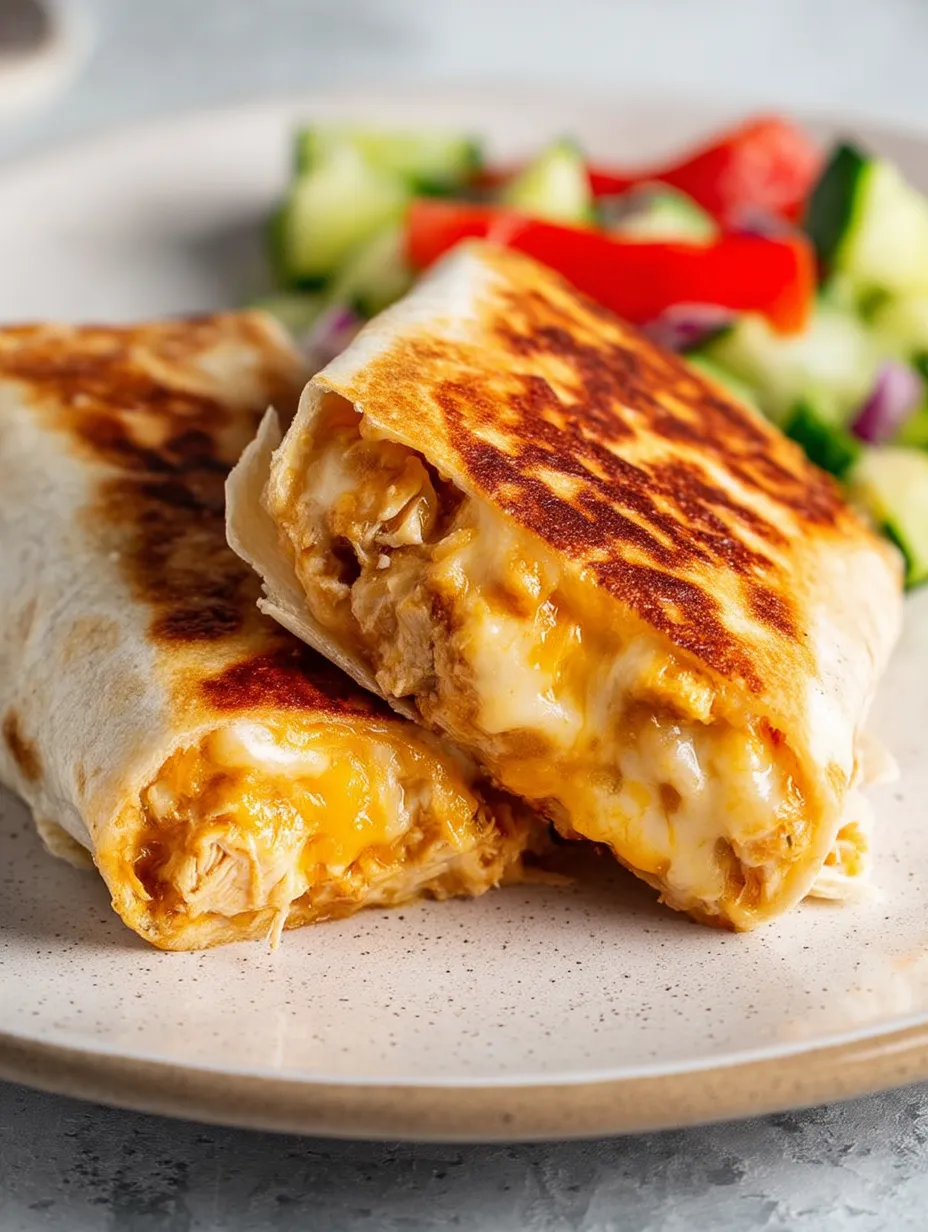 A plate of food with a burrito and a salad.