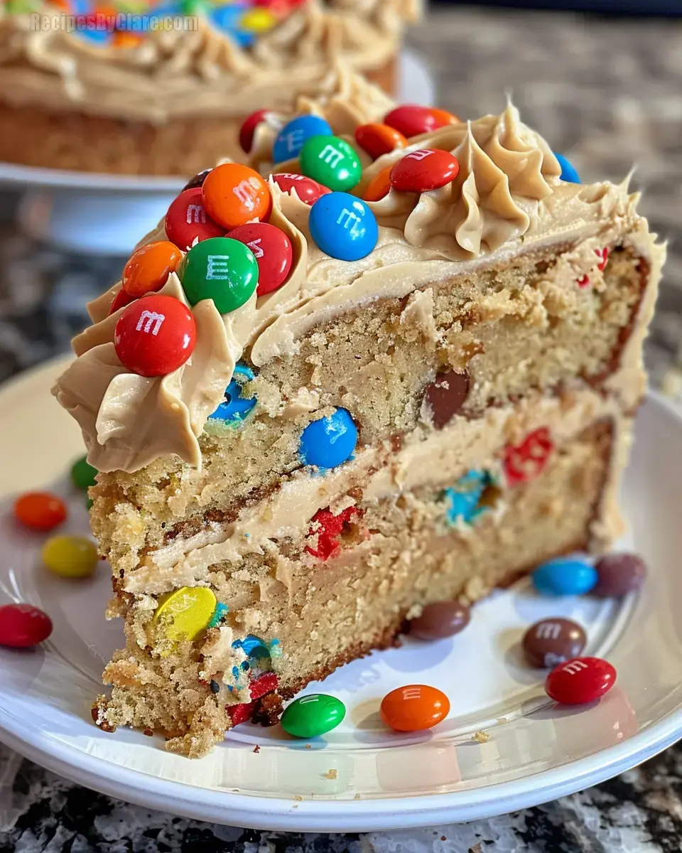 M&M's Peanut Butter Cake with Frosting