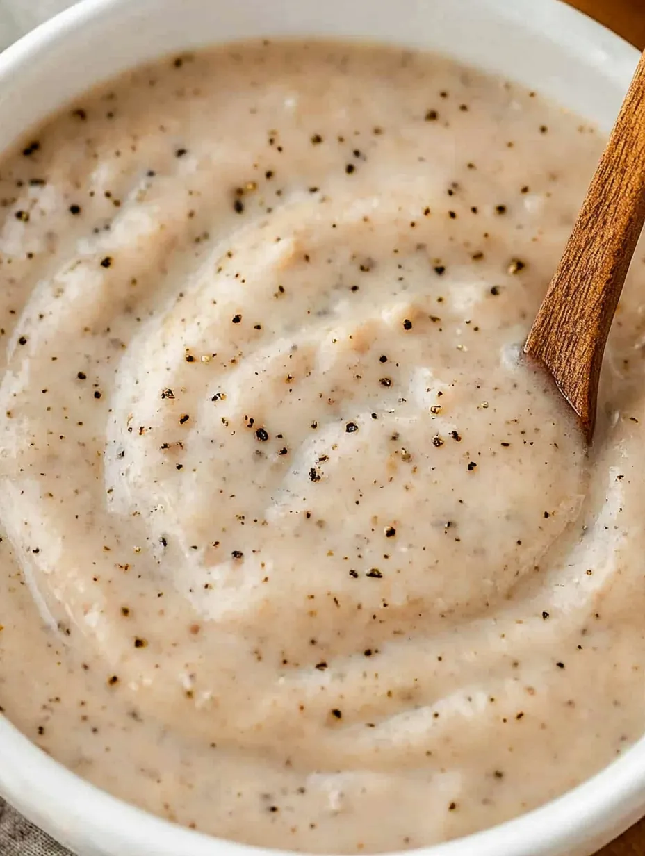 Creamy Peppered White Gravy Recipe