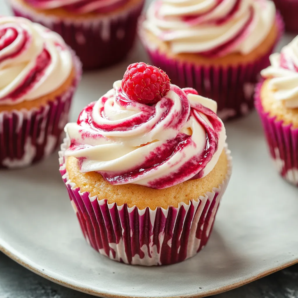 Raspberry Swirl Cupcakes