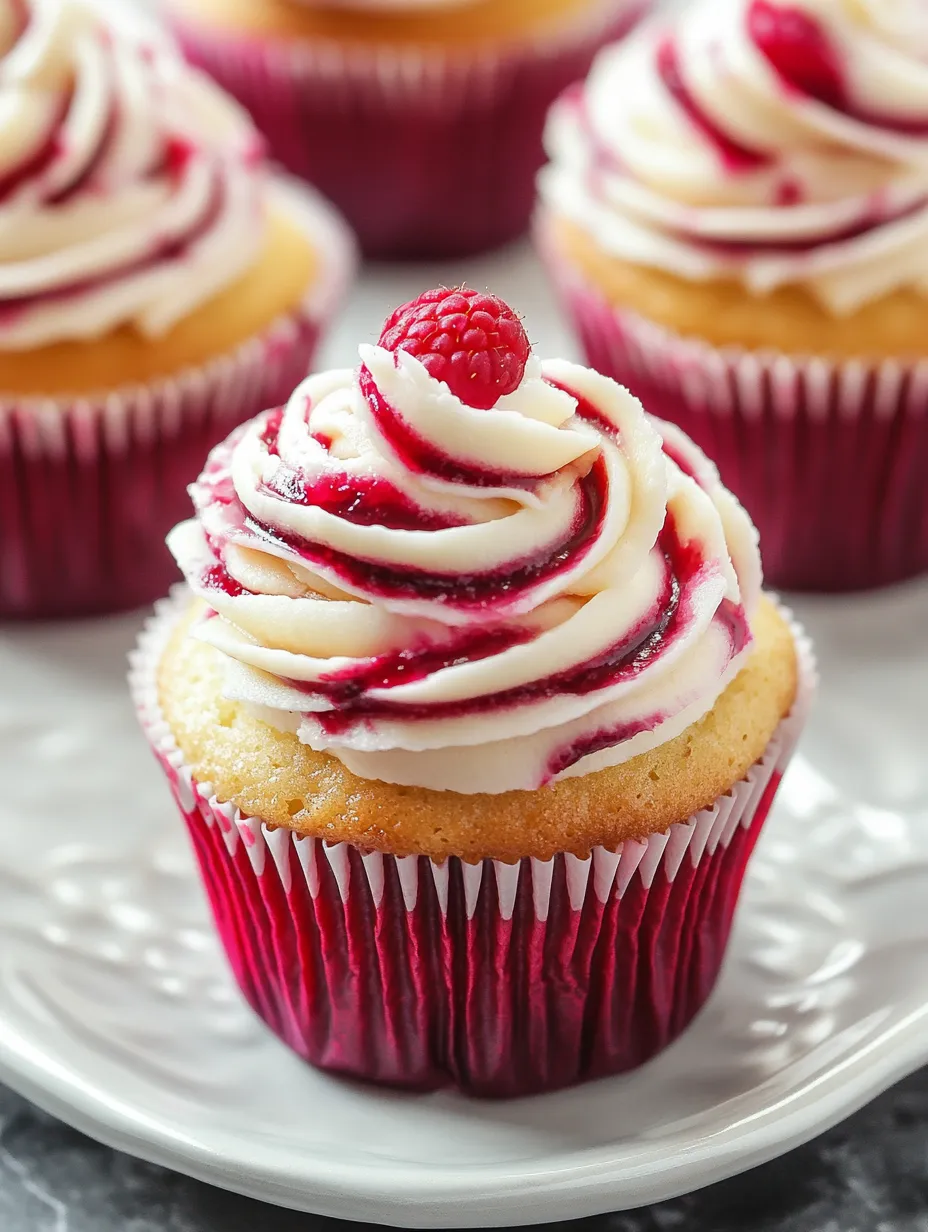 Easy Raspberry Swirl Cupcakes