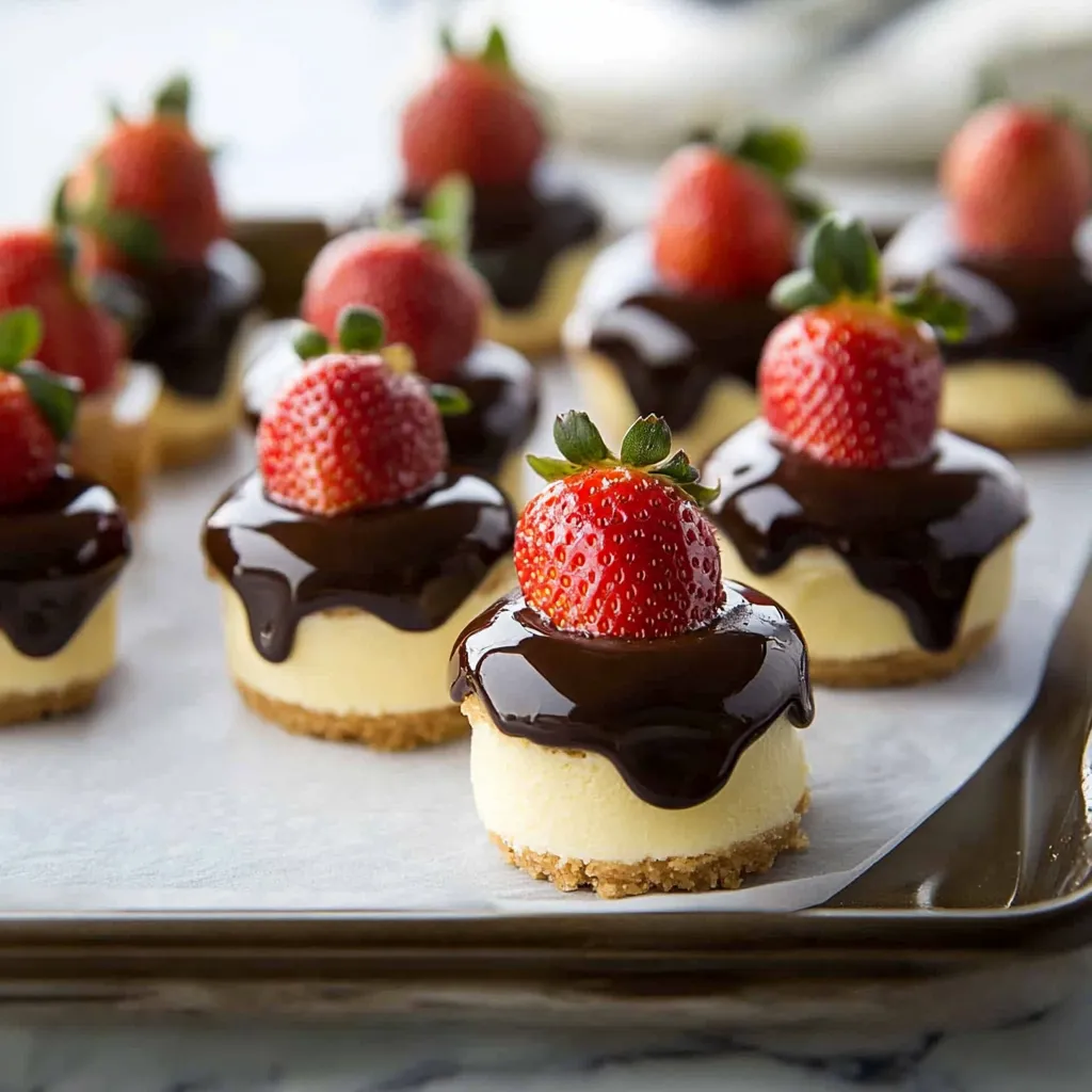 Chocolate Dipped Strawberry Cheesecake