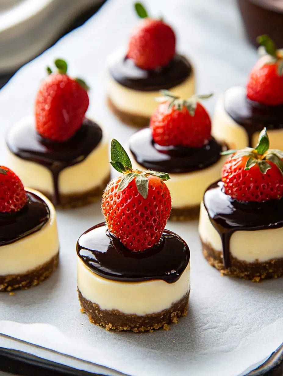 Easy Chocolate Dipped Strawberry Cheesecake