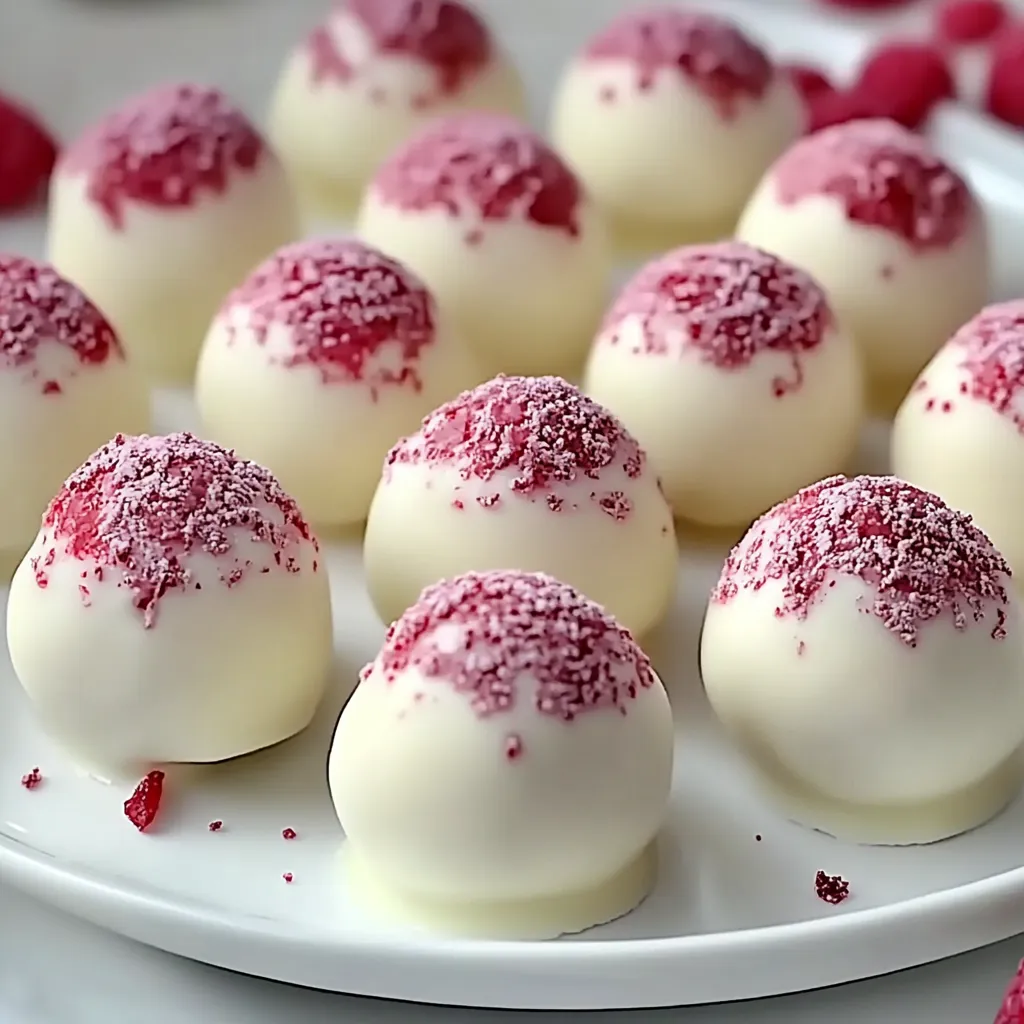 White Chocolate Raspberry Truffles