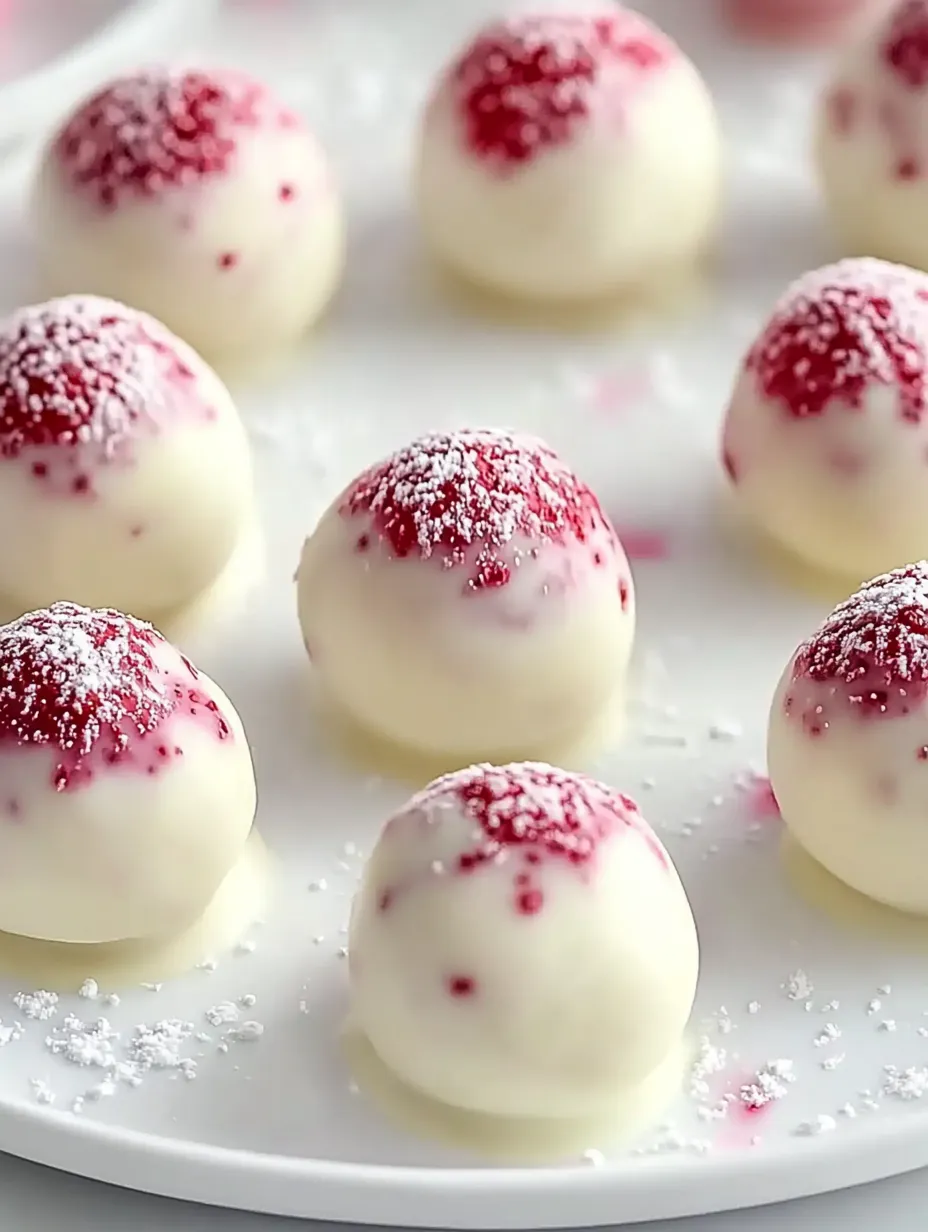 Easy White Chocolate Raspberry Truffles