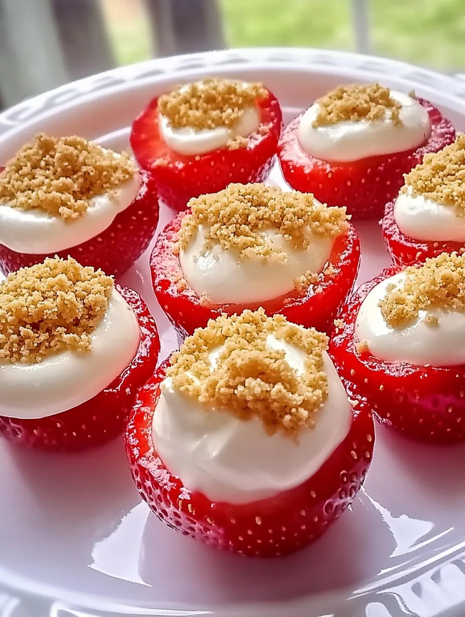 Easy Cheesecake Deviled Strawberries