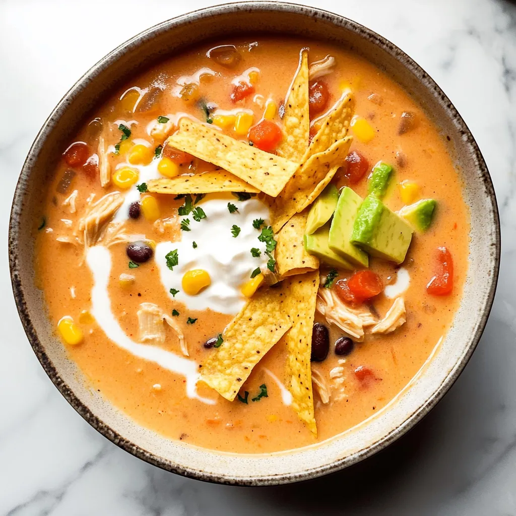 Creamy Chicken Tortilla Soup