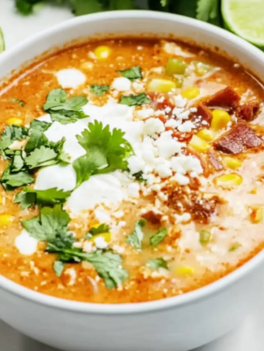 Easy Slow Cooker Mexican Street Corn Soup