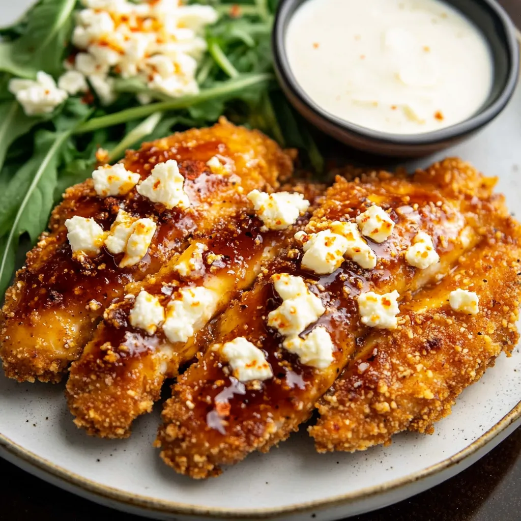 Crispy Hot Honey Feta Chicken