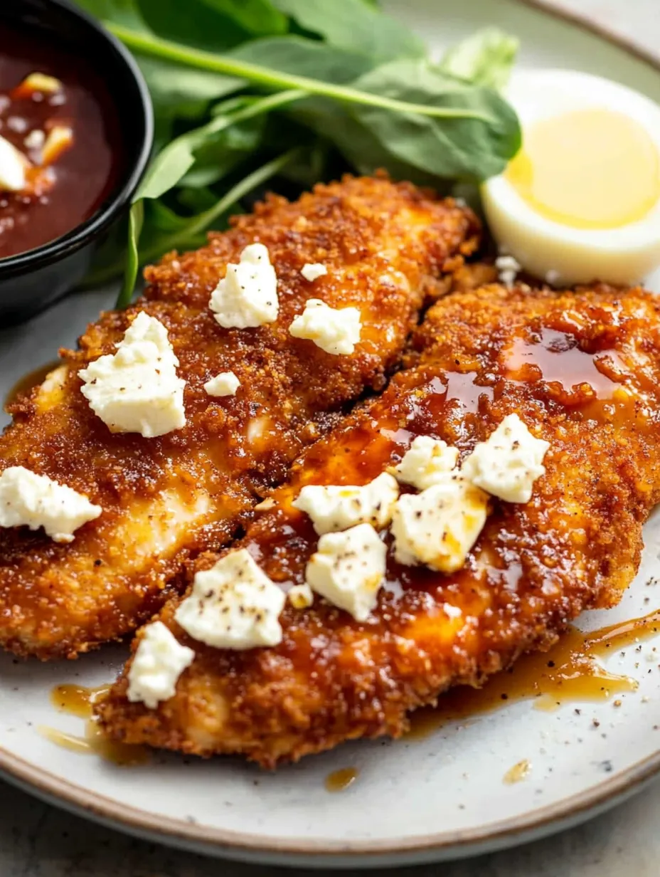 Easy Crispy Hot Honey Feta Chicken