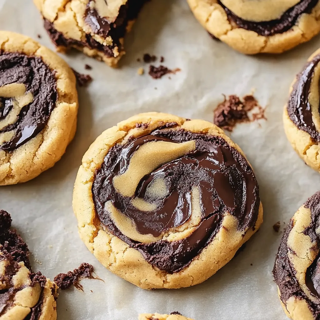 Peanut Butter Brownie Swirl Cookies