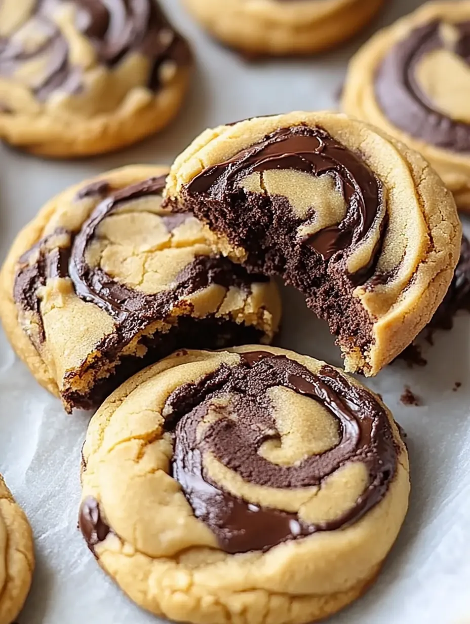 Peanut Butter Brownie Swirl Cookies Recipe