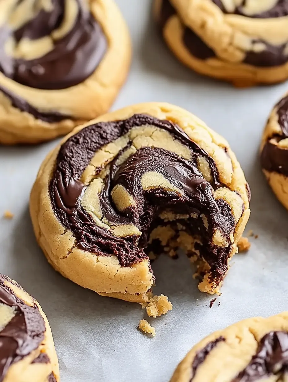 Easy Peanut Butter Brownie Swirl Cookies