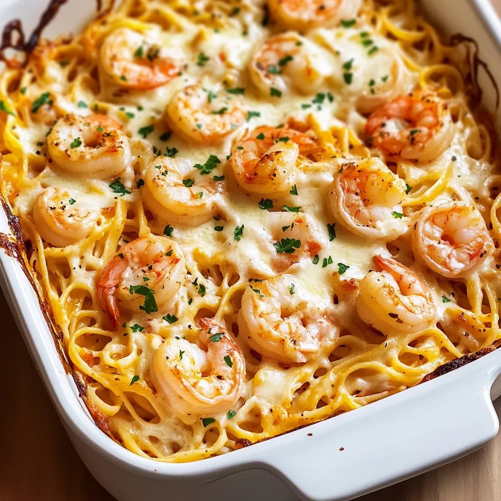 Shrimp Scampi Pasta Bake