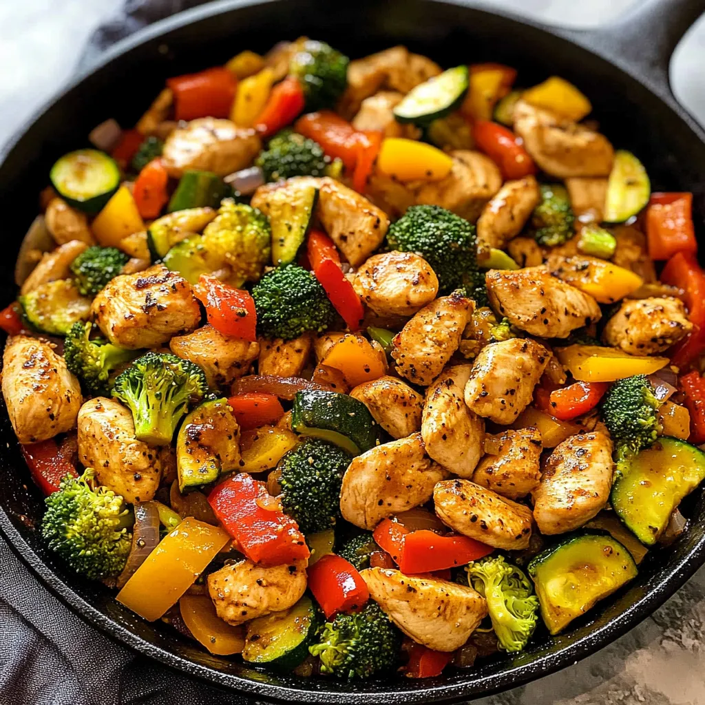 Healthy Chicken and Vegetables Skillet