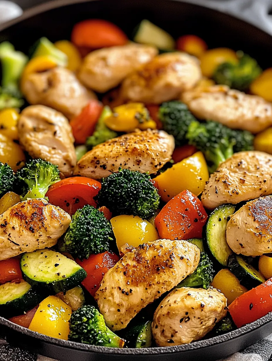 Healthy Chicken and Vegetables Skillet Recipe