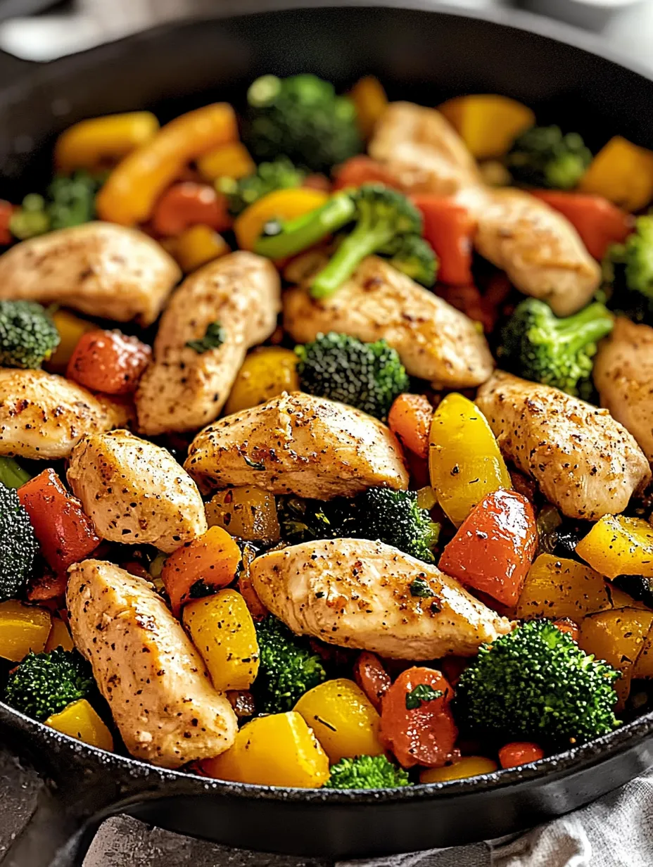 Easy Healthy Chicken and Vegetables Skillet