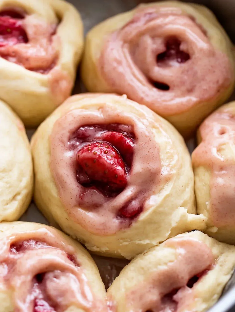 Easy Strawberry Cinnamon Rolls