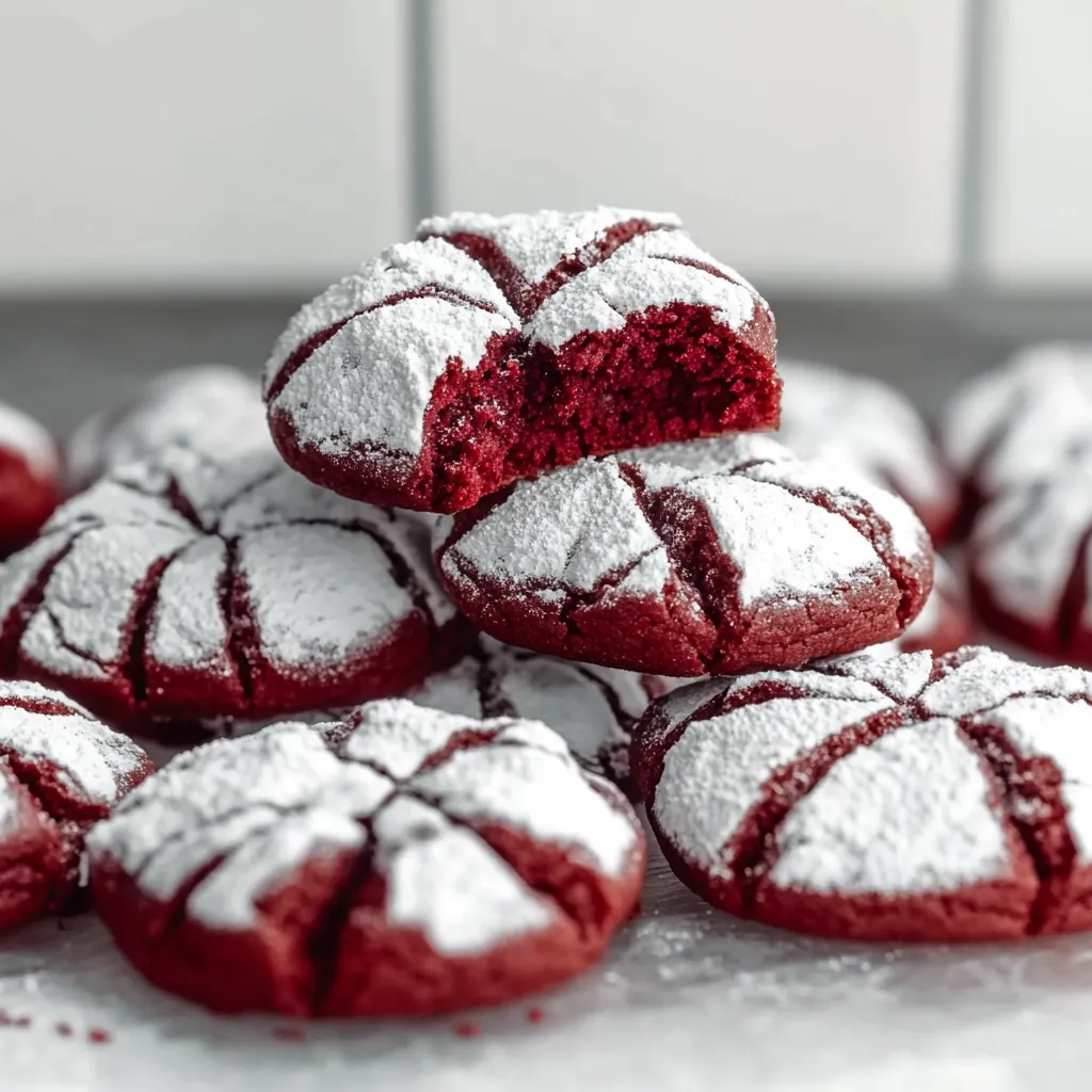 Red Velvet Crinkle Cookie