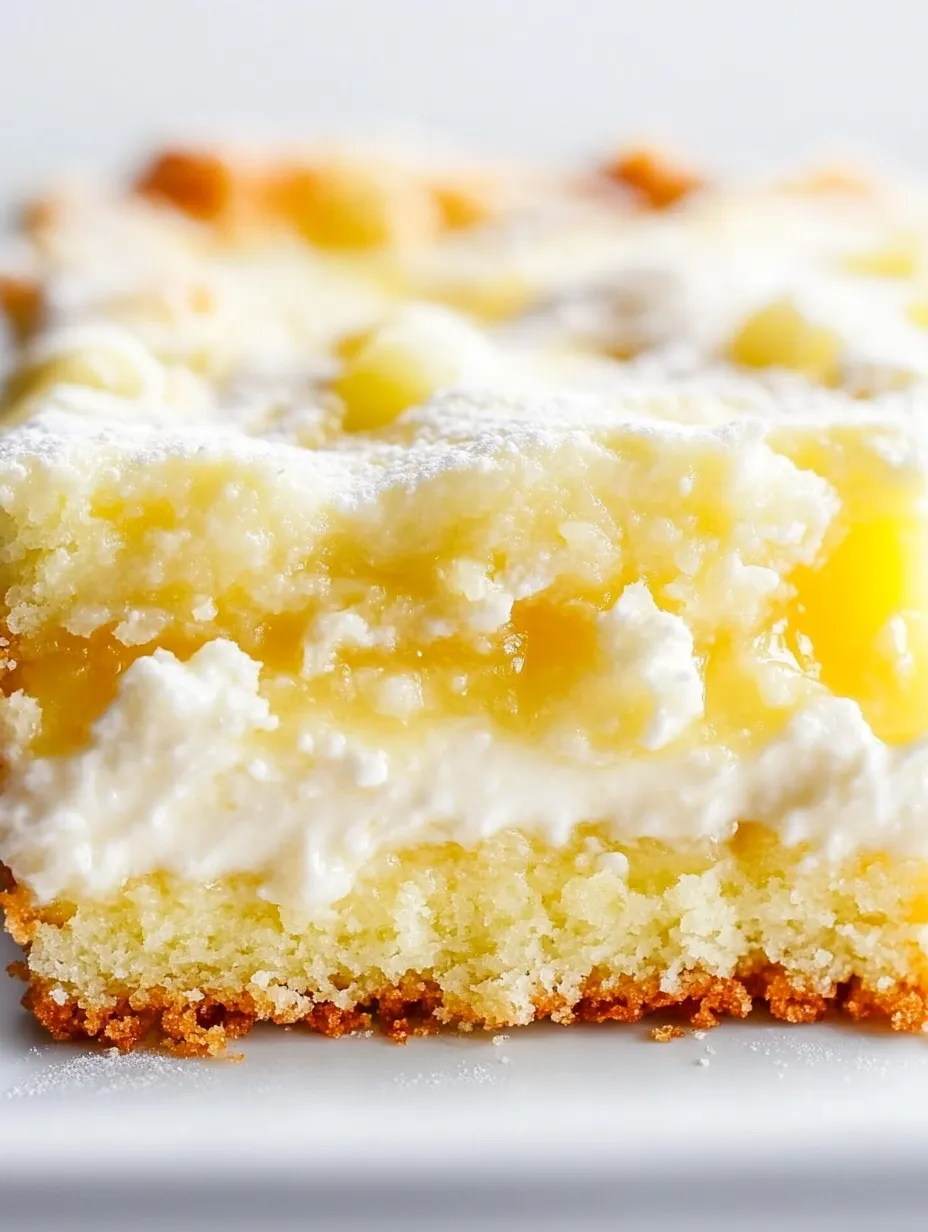 A slice of cake with white frosting and yellow fruit on top.