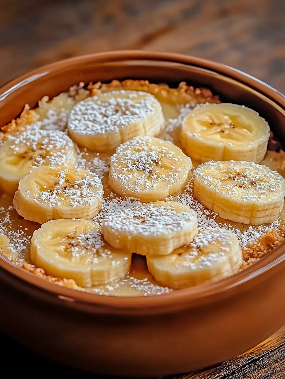 A bowl of bananas with powdered sugar on top.