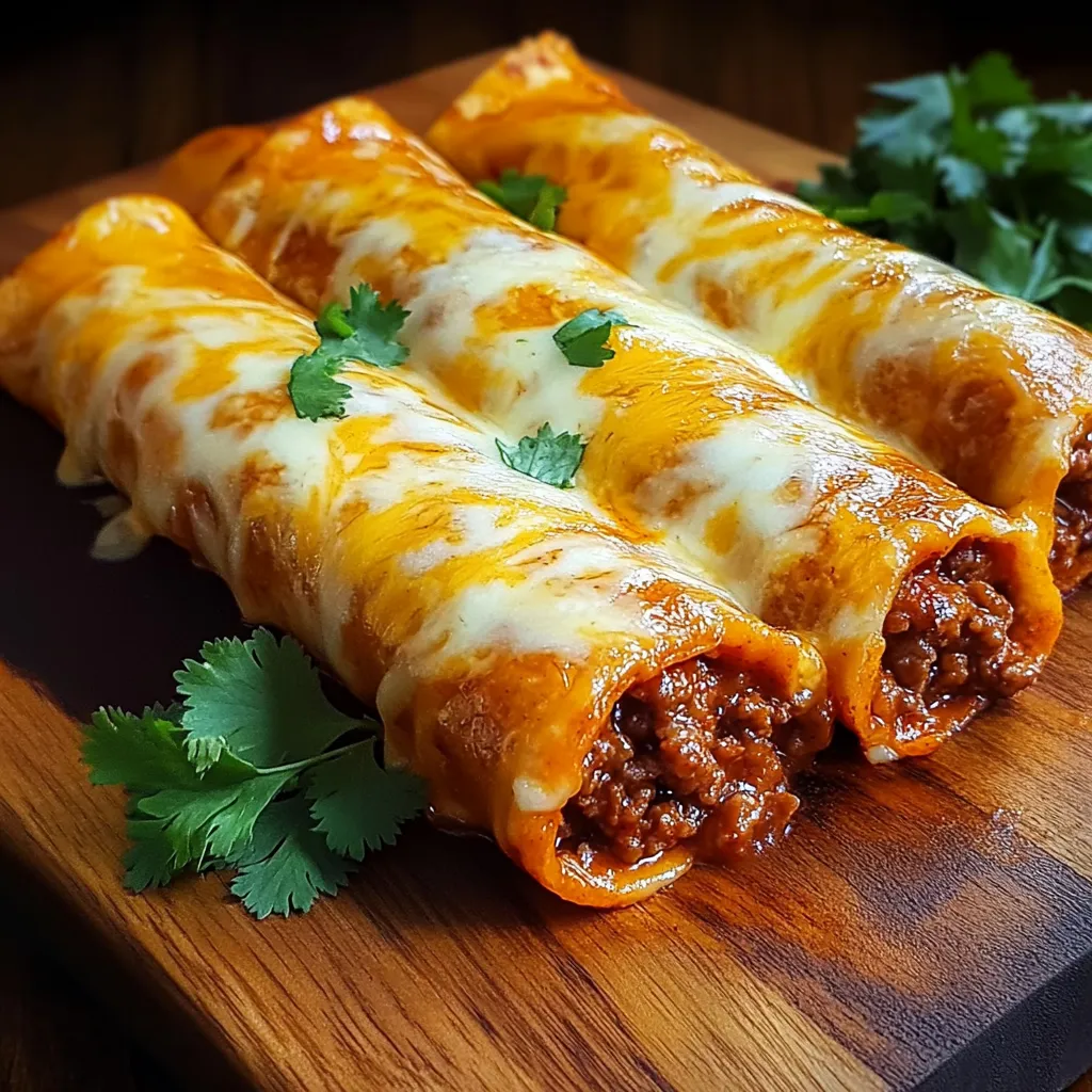 Three pieces of Mexican food on a wooden table.