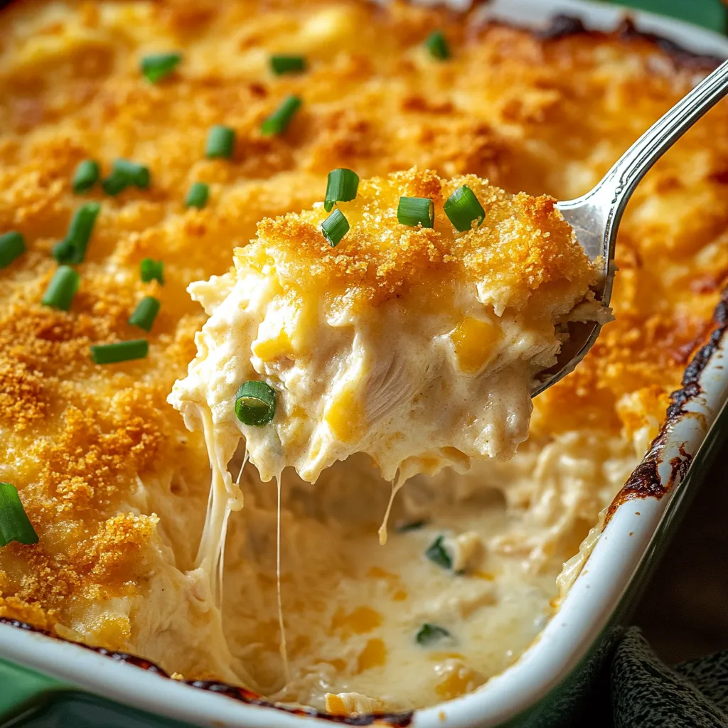 A fork is being used to eat a delicious casserole.