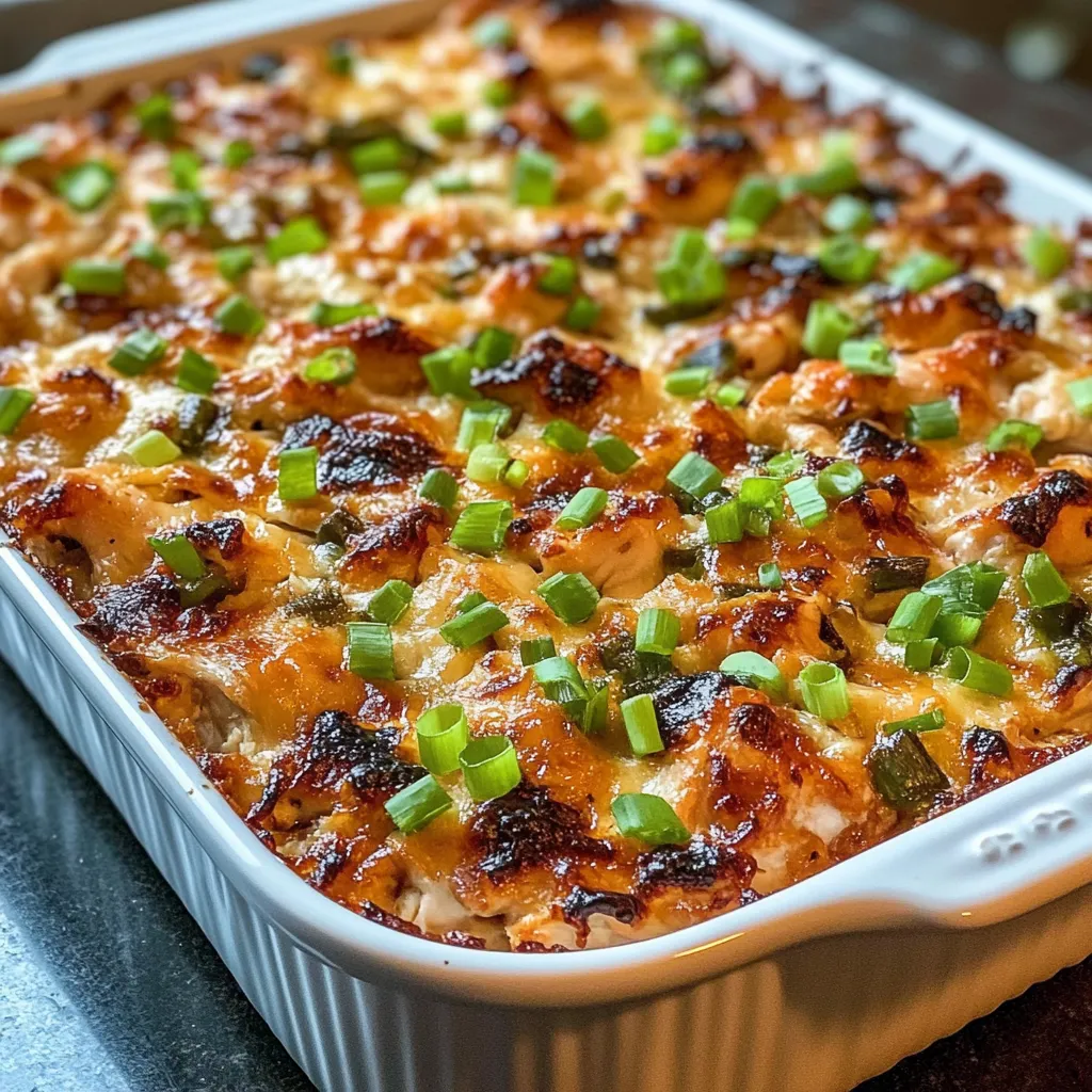 A white bowl filled with a delicious casserole dish.