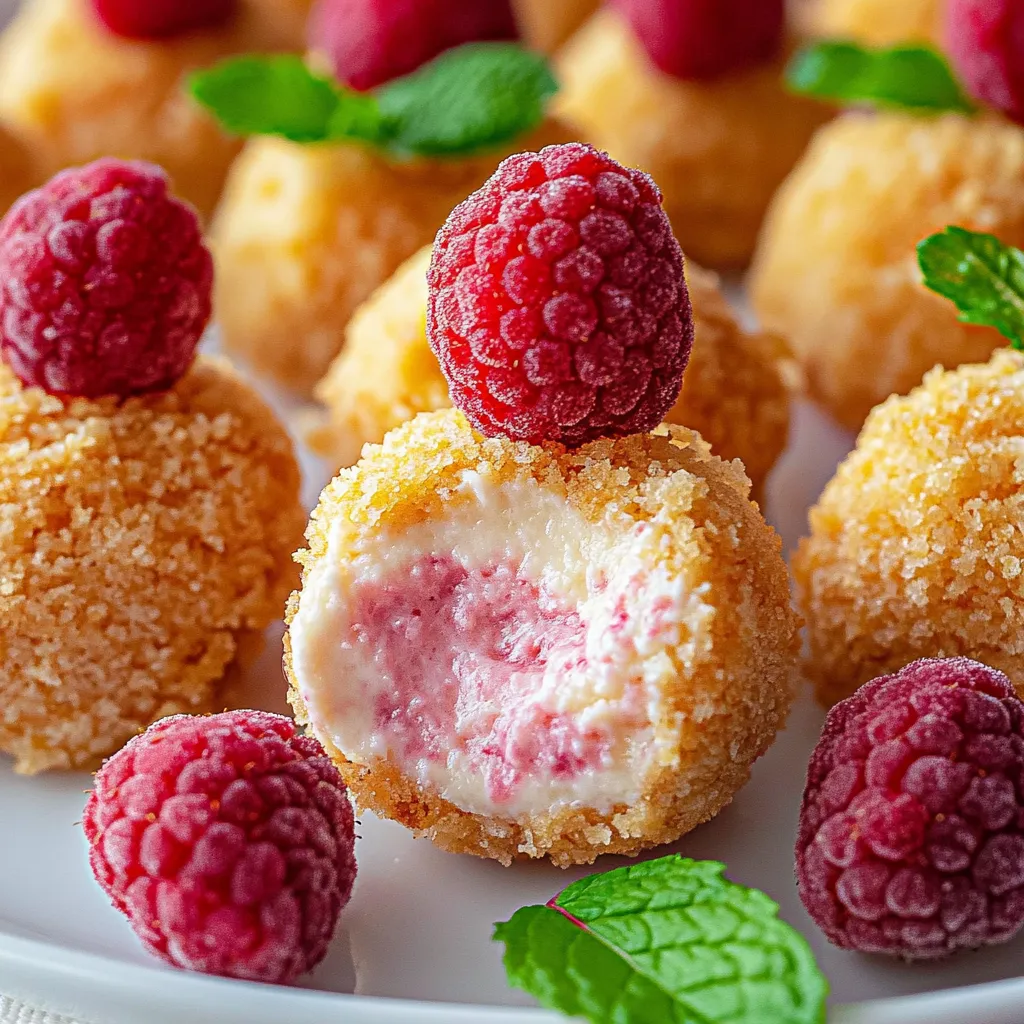 A plate of food with a raspberry on top.