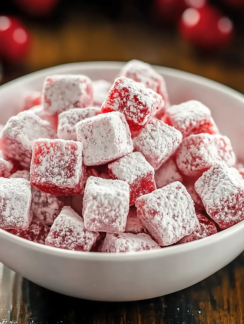 A bowl full of red and white candy.