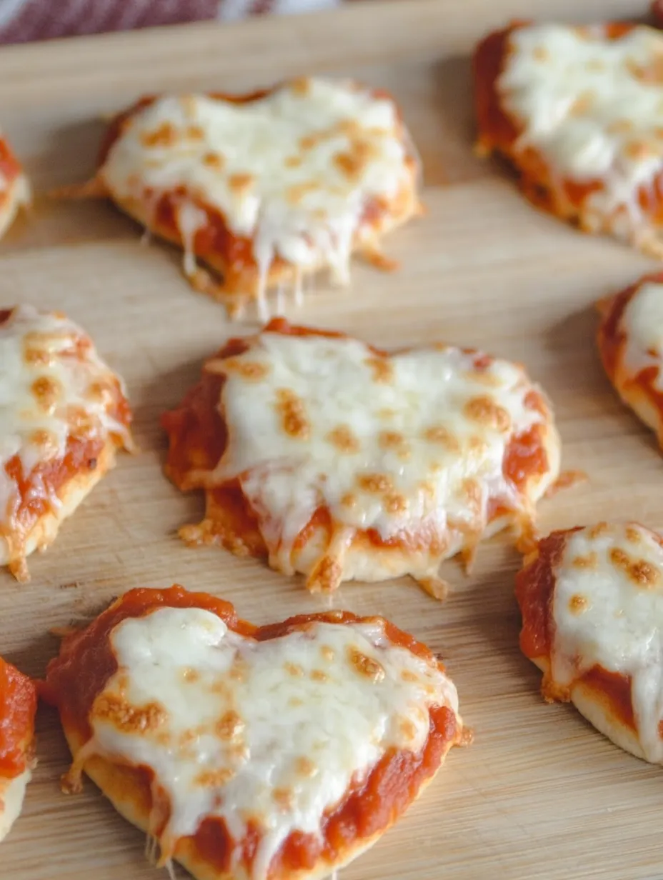 A wooden cutting board with a variety of cheese pizza slices.