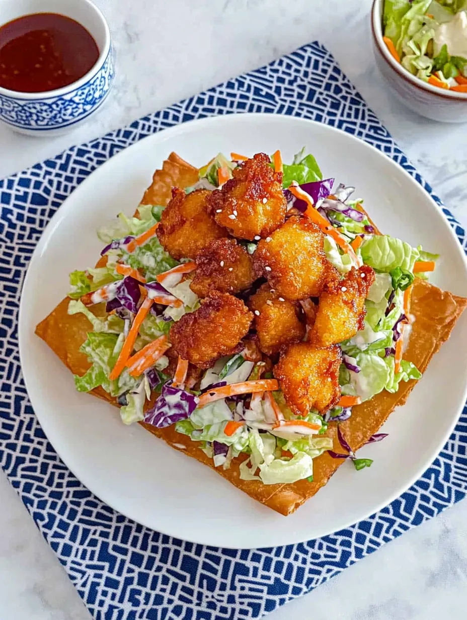 A plate of food with a variety of ingredients, including lettuce, carrots, and chicken.