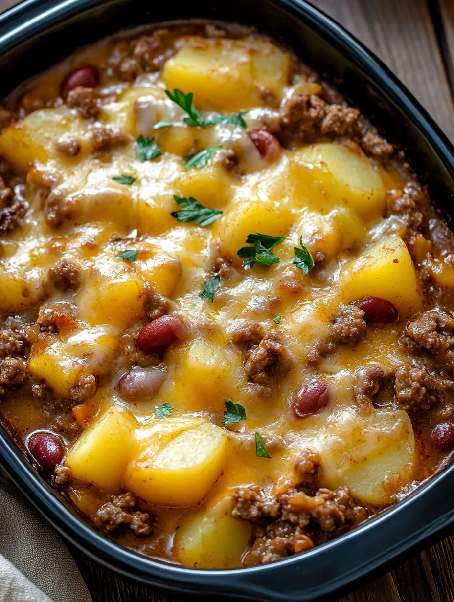 A bowl of food with a variety of ingredients, including meat, beans, and potatoes.