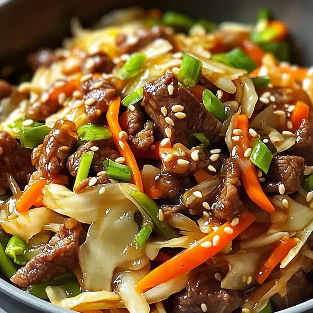 A bowl of beef and vegetables, including carrots and onions, is ready to be eaten.