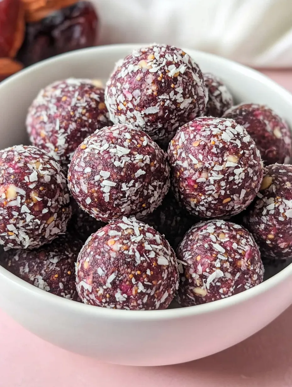 A bowl of red and white balls.