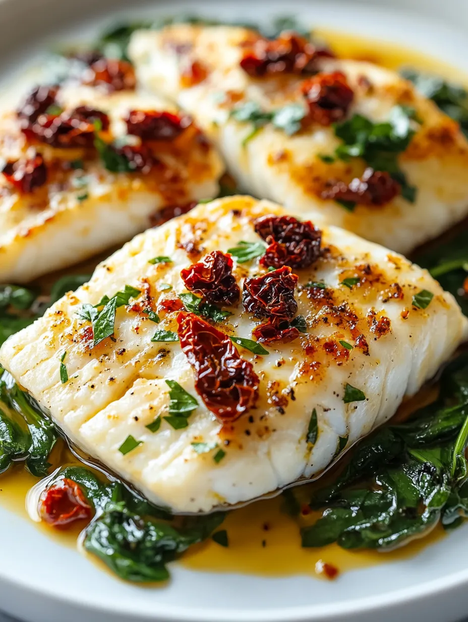 A plate of fish with red peppers and herbs on top.