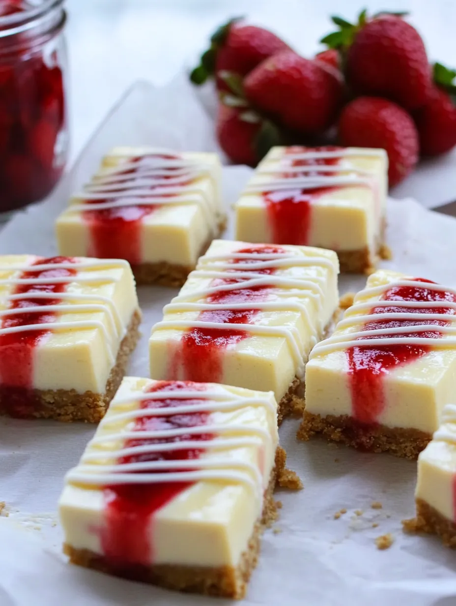 A plate of desserts with white and red icing, and strawberries.