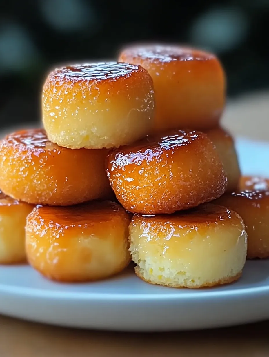 A stack of doughnuts on a plate.