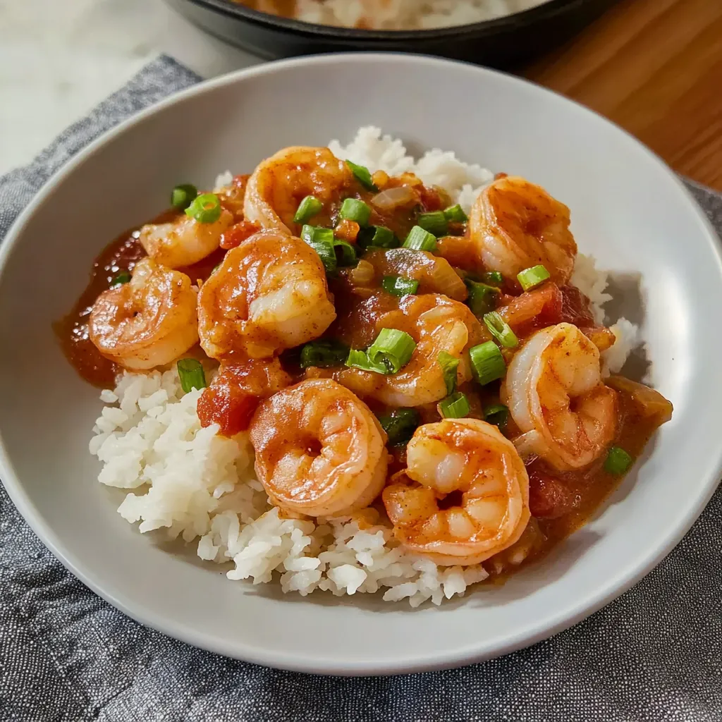 A bowl of shrimp and rice with a spoon in it.