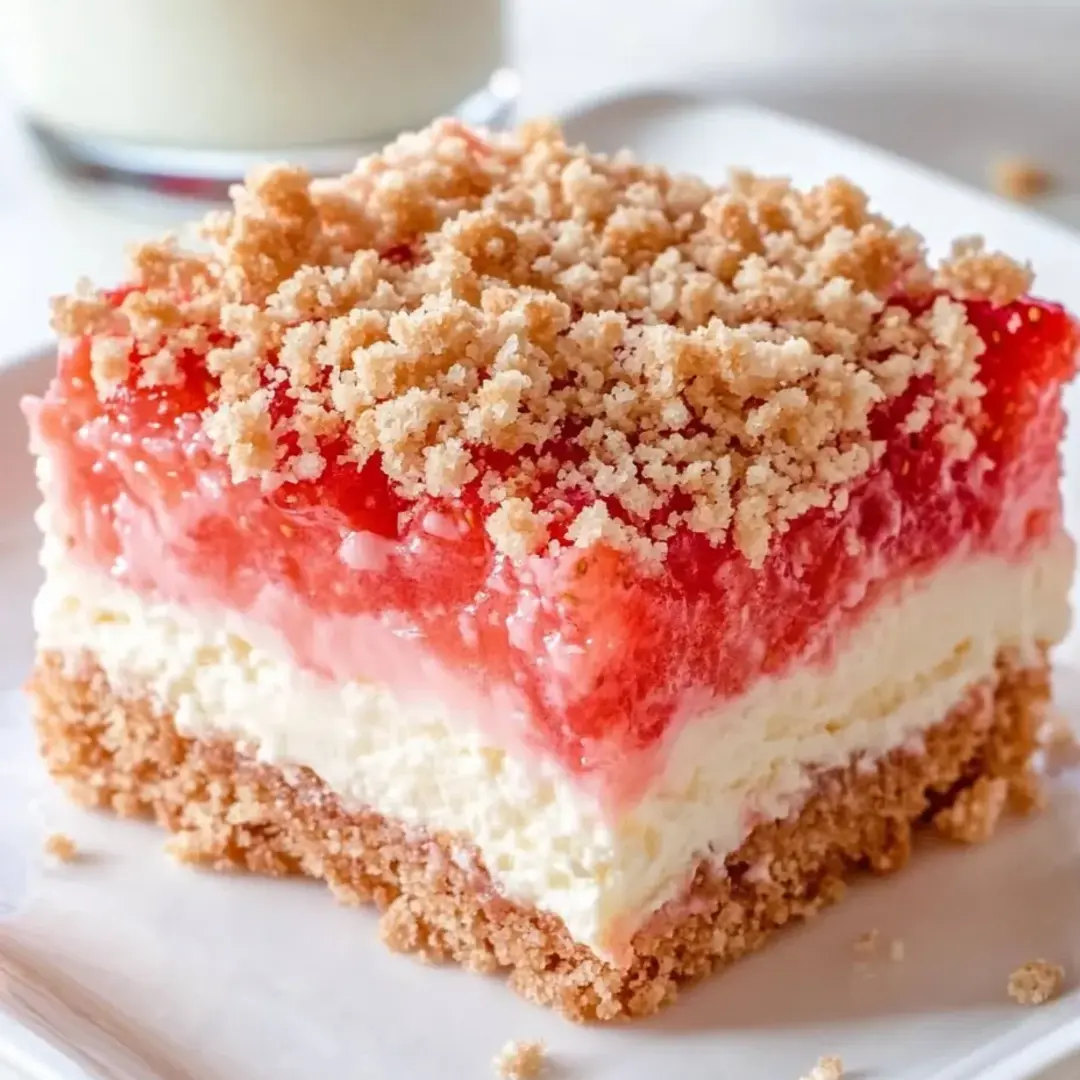 A slice of cake with strawberries and cream on a white plate.