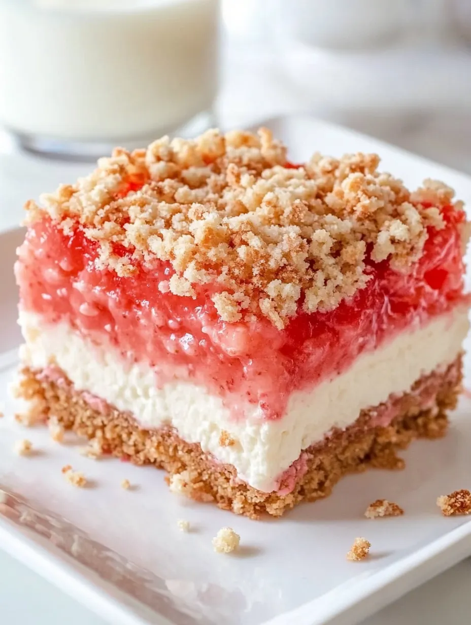 A slice of cake with strawberries and cream on a plate.