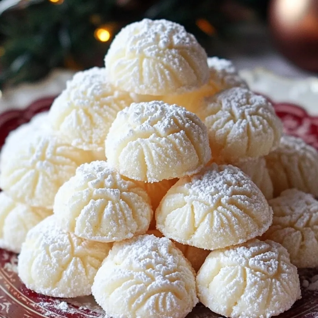 A stack of white powdered donuts on a plate.