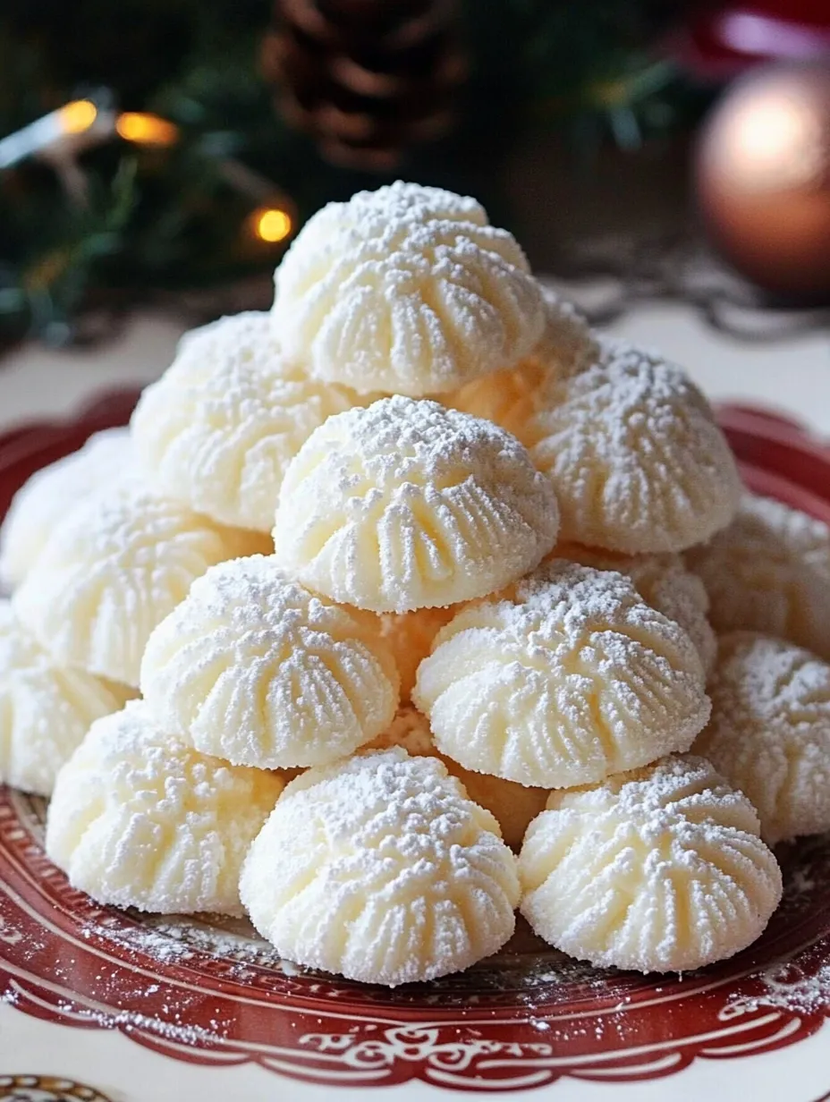 A stack of white powdered donuts on a plate.