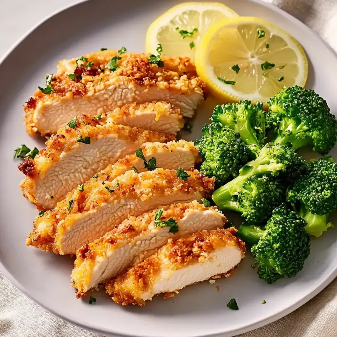 A plate of food with chicken and broccoli.