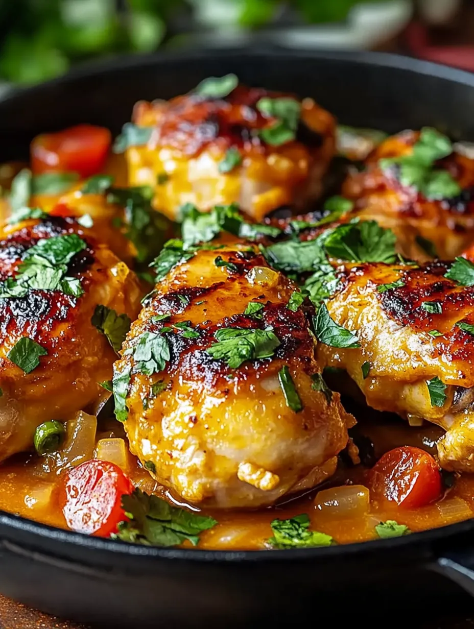 A delicious meal of chicken with vegetables in a pan.