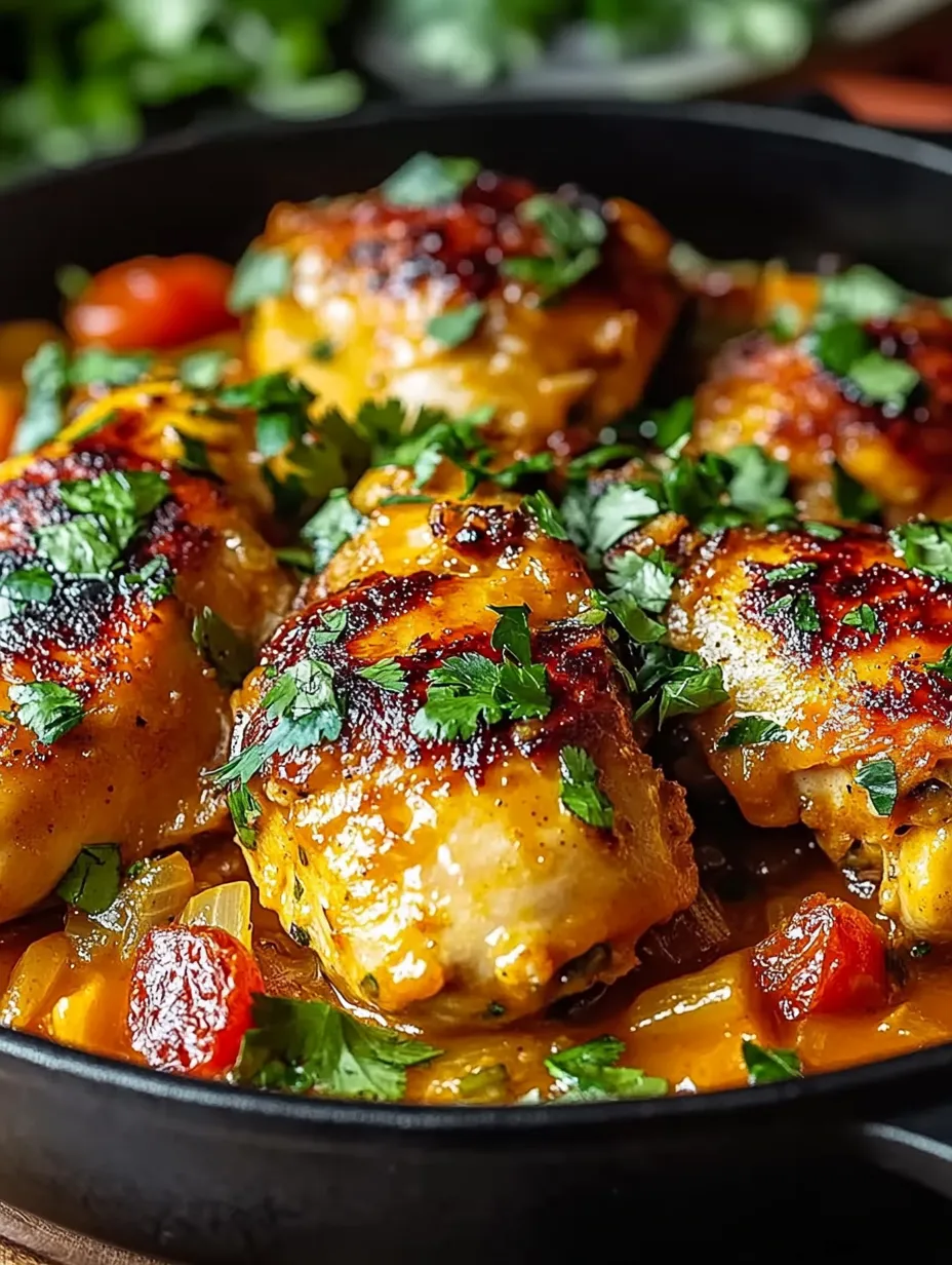 A delicious meal of chicken with vegetables in a black bowl.