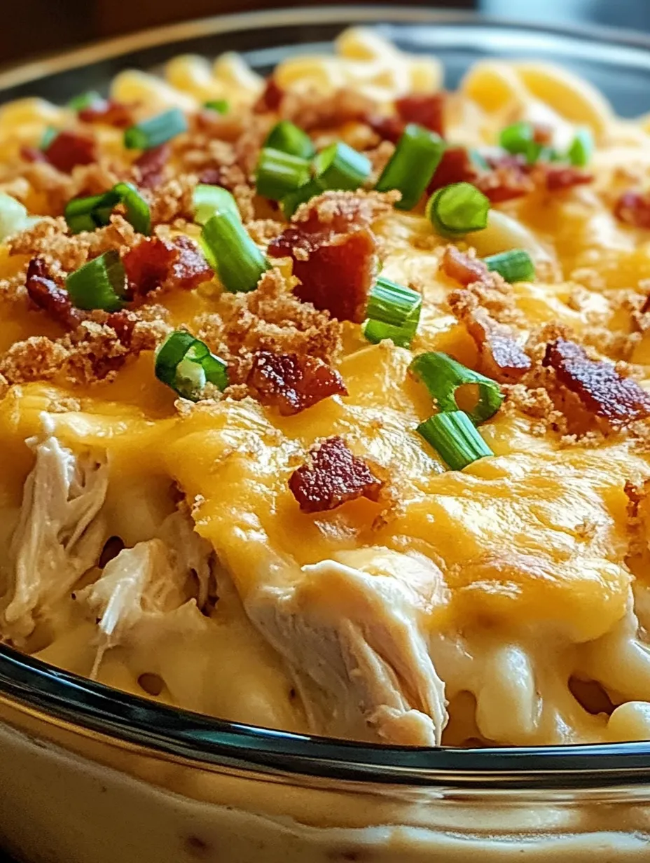 A bowl of food with bacon and green onions.